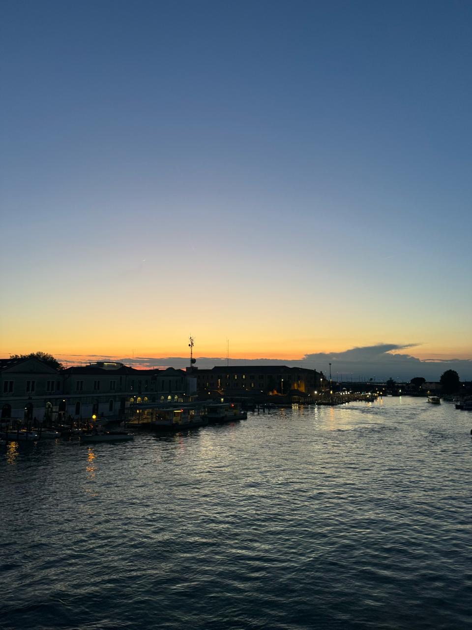 Venetian lagoon at dusk